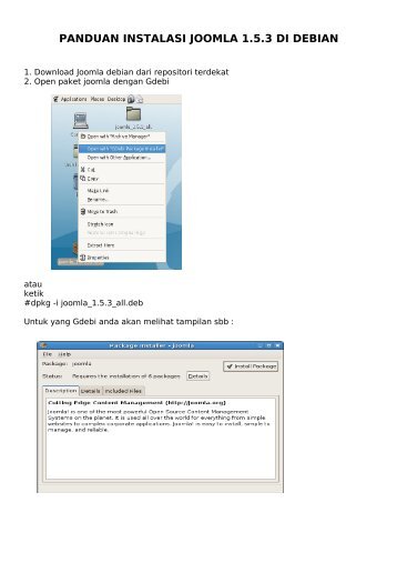 PANDUAN INSTALASI JOOMLA 1.5.3 DI DEBIAN - Foss-ID
