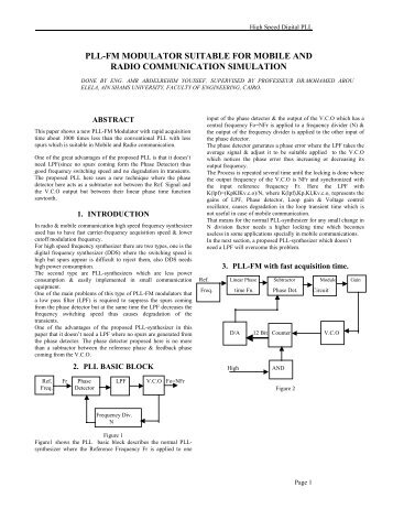 pll-fm modulator suitable for mobile and radio ... - mirror omadata