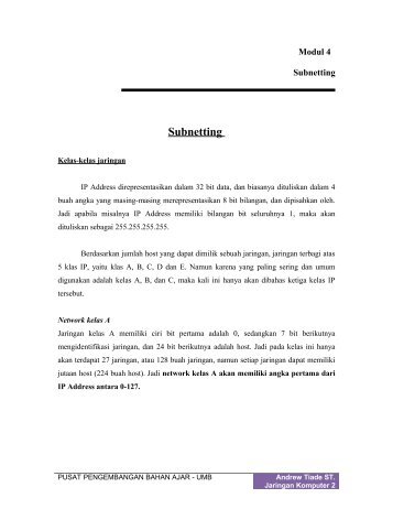 Jarkom2-4Subnetting.pdf 140KB Apr 15 2013 10 ... - mirror omadata