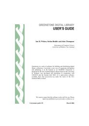 greenstone digital library user's guide - Index of