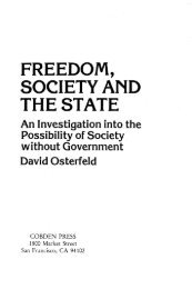 Freedom, Society, and State - Ludwig von Mises Institute