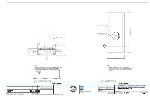 Genset Pad Plan Genset Pad Section