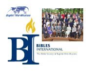 Bibles International - Missions Mandate