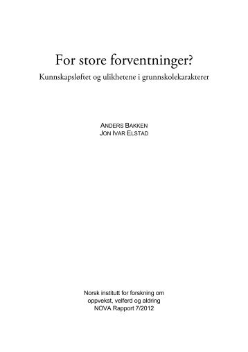 For store forventninger? - Udir.no