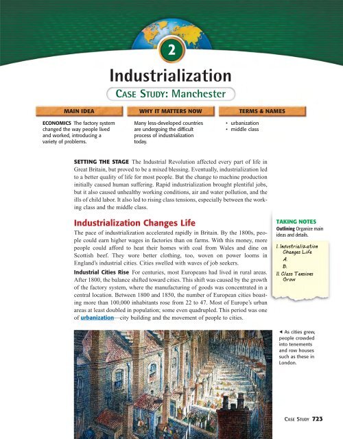 The Industrial Revolution, 1700– 1900 Previewing Main Ideas