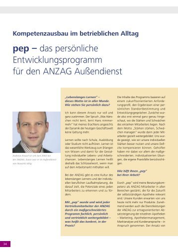 pep – das persönliche Entwicklungsprogramm für den ANZAG ...