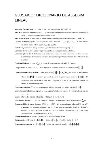 Glosario: diccionario de álgebra lineal (PDF)