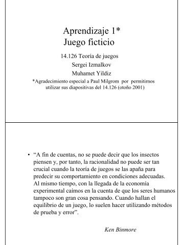 Aprendizaje 1* Juego ficticio