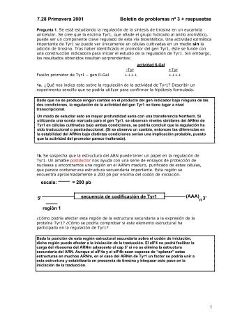 7.28 Primavera 2001 Boletín de problemas nº 3 + respuestas 1