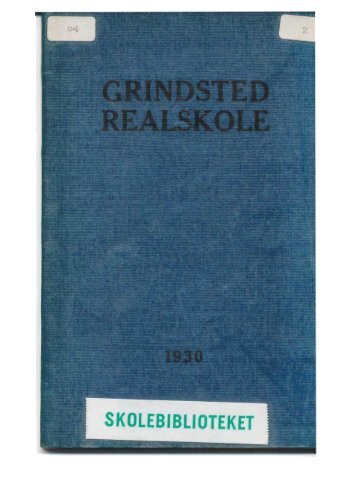 SKOLEBIBLIOTEKET - Grindsted Kost –og Realskoles Elevforening