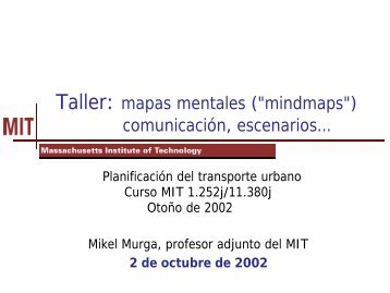 Taller: mapas mentales ("mindmaps") comunicación, escenarios…