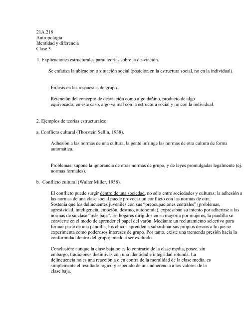 21A.218 Antropología Identidad y diferencia Clase 3 1 ...