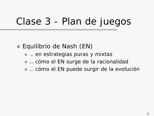 Clase 3 - Plan de juegos