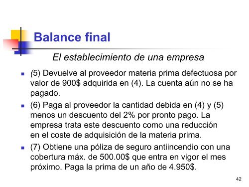 Las transacciones y la ecuación contable