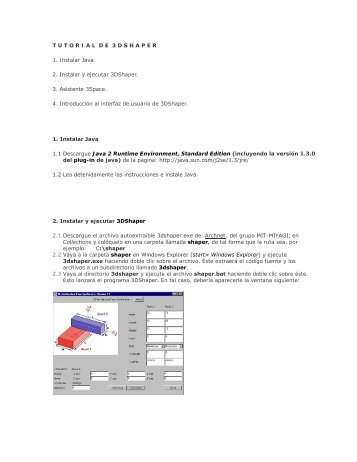 TUTORIALDE 3 DSHAPER 1. 2. Instalar y ejecutar 3DShaper. 3 ...