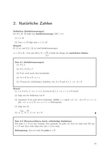 2. Natürliche Zahlen