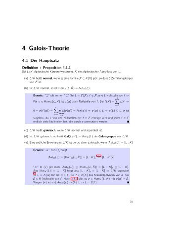 4 Galois-Theorie
