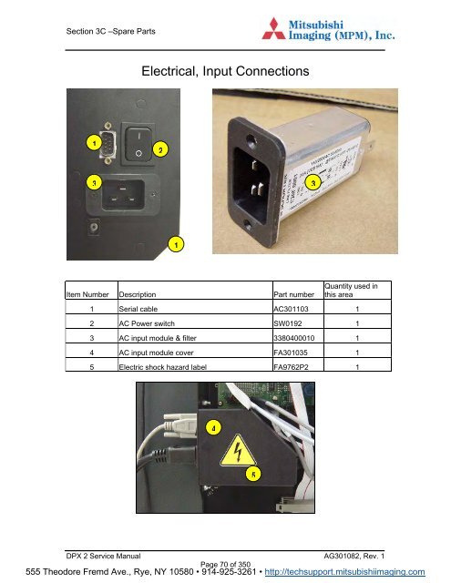 DPX2 Parts Manual - MItsubishi Imaging