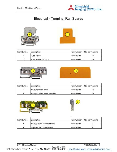 DPX2 Parts Manual - MItsubishi Imaging