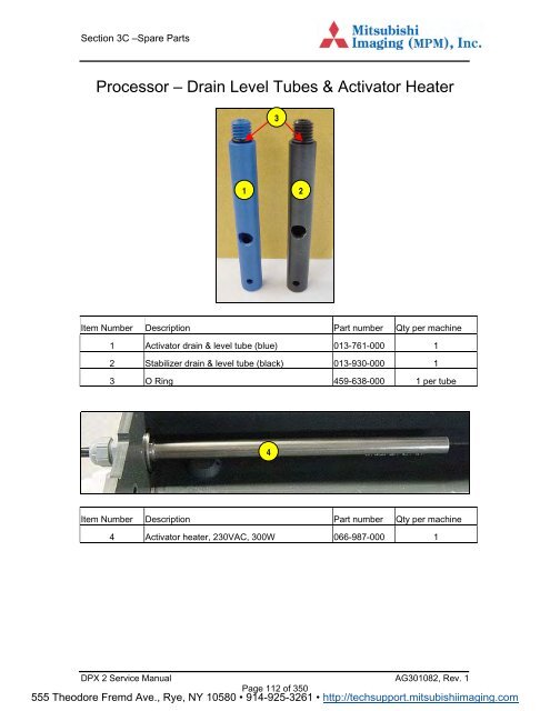 DPX2 Parts Manual - MItsubishi Imaging