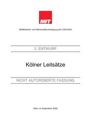 Kölner Leitsätze - Mittelstands- und Wirtschaftsvereinigung der CDU ...