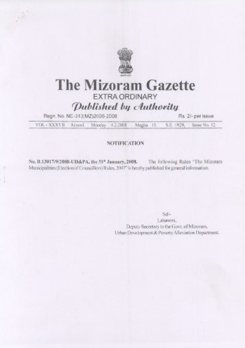 Rules, 2007 - Mizoram