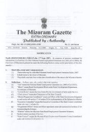 Mizoram Rural Employment Guarantee Rules 2007 - Mizoram NREGA