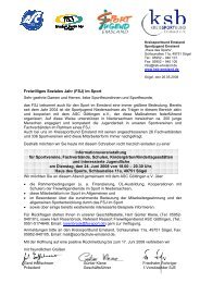 Freiwilliges Soziales Jahr (FSJ) im Sport Informationsveranstaltung ...