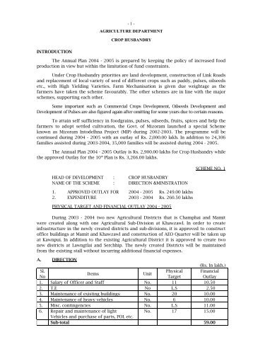 detailed plan - Mizoram