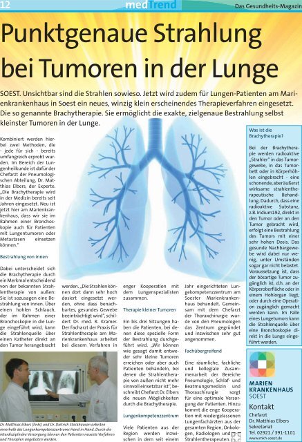 Ausgabe 3/2009 - Marienkrankenhaus Soest - Katholischer ...