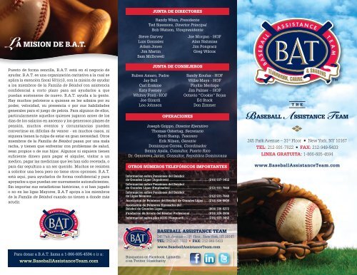 Folleto del 2013 de B.A.T. - MLB.com