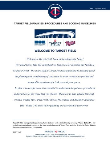 TARGET FIELD POLICIES, PROCEDURES AND ... - MLB.com