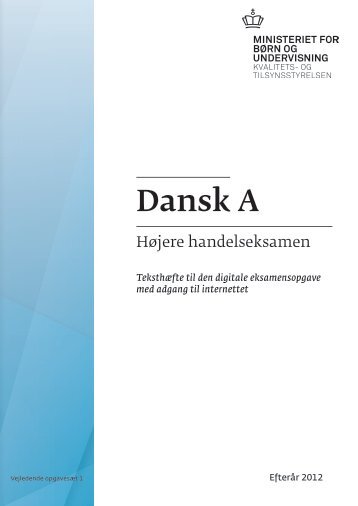 Dansk A - eOpgaver