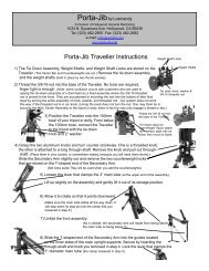 Porta-Jib Traveller Assembly Manual