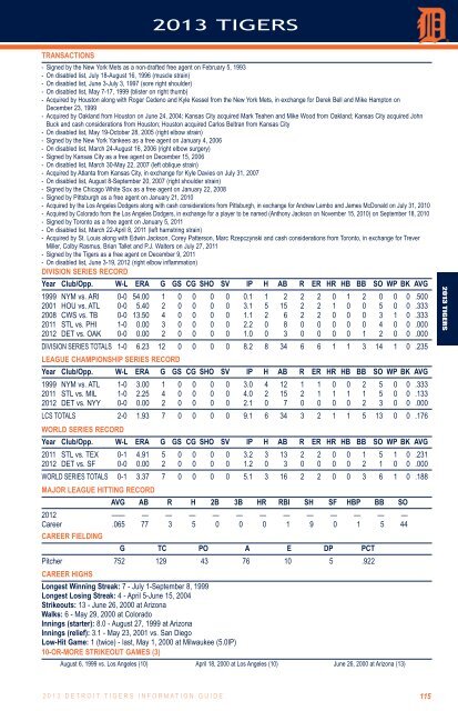 2013 information guide - MLB.com