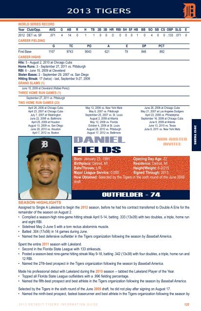 2013 information guide - MLB.com