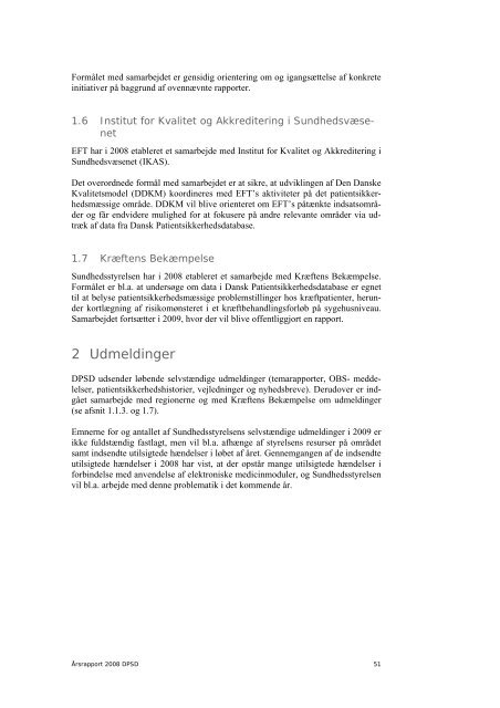 ÅRSRAPPORT 2008 - DPSD - Sundhedsstyrelsen