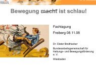 Bewegung macht ist schlau! - Bundesarbeitsgemeinschaft für Haltungs