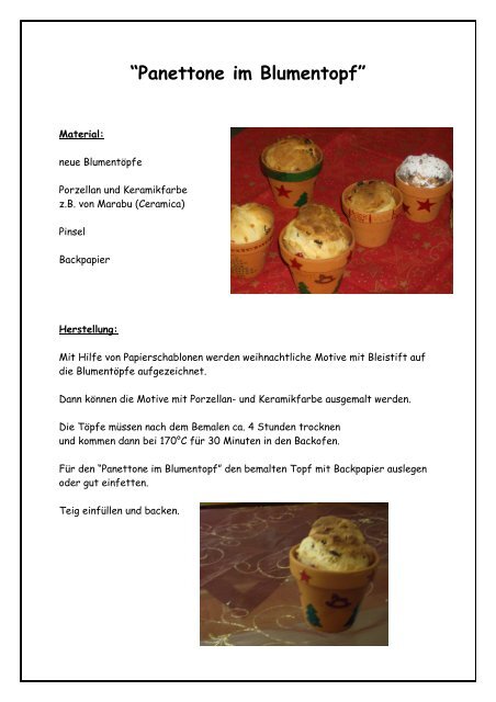 “Panettone im Blumentopf” - MLLV