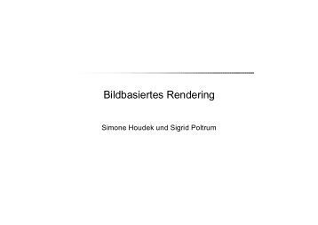 Bildbasiertes Rendering