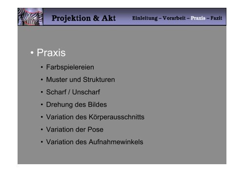 Projektion & Akt