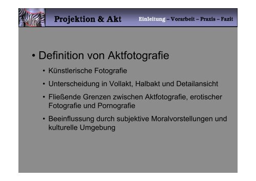 Projektion & Akt