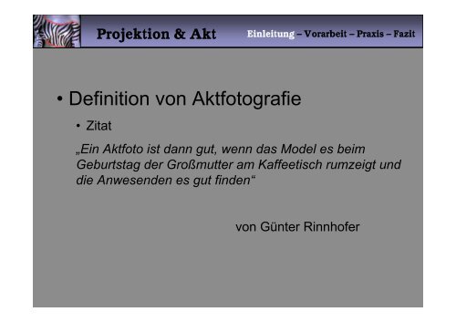 Projektion & Akt