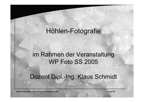 Höhlen-Fotografie