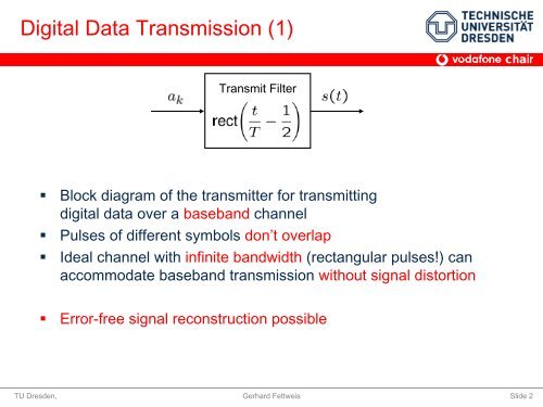 Digital Modulation - Vodafone Chair Mobile Communications Systems