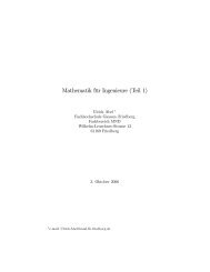 Mathematik für Ingenieure (Teil 1) - Fachbereich 13 MND