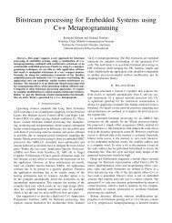 Bitstream processing for Embedded Systems using C++ ...