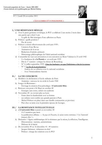 Les guerres d'un philosophe - Le site officiel de Michel Onfray