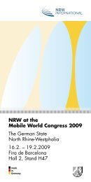 NRW at the Mobile World Congress 2009 The German State ... - Eco