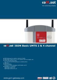 coM.sat ISDN Basic UMTS 2 & 4 channel